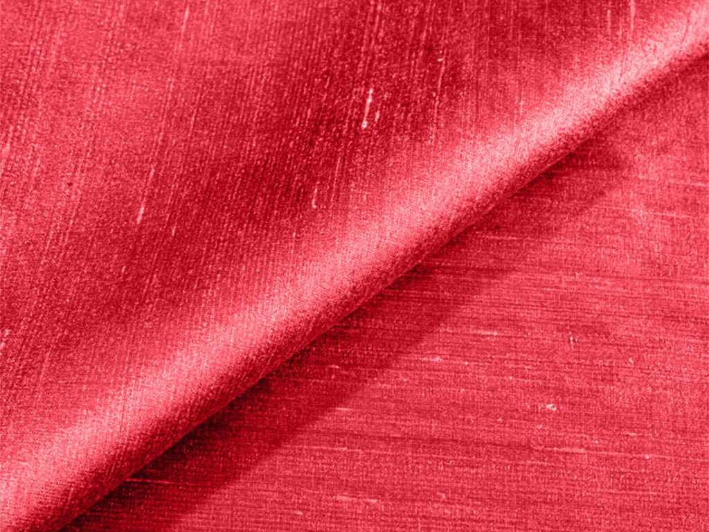 Persian Red Plain Bangalore Raw Silk Fabric  (Wholesale)