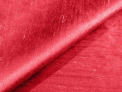 Persian Red Plain Bangalore Raw Silk Fabric  (Wholesale)