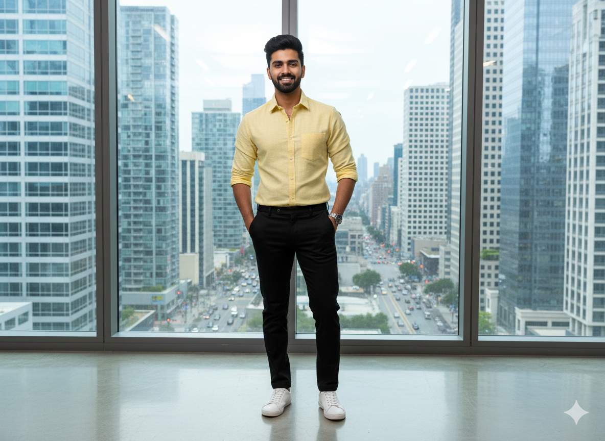 अदरक पीला सादा सूती लिनन कपड़ा