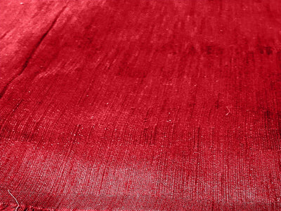 Persian Red Plain Bangalore Raw Silk Fabric  (Wholesale)