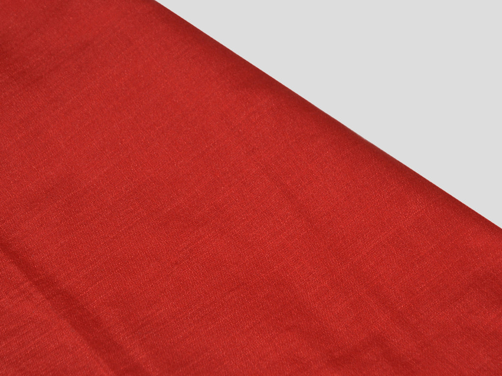 Dark Red Plain Cotton Khadi Fabric