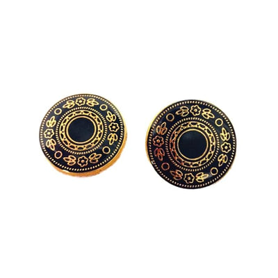 Blue & Golden Color 1 Hole Metal Traditioanl Buttons