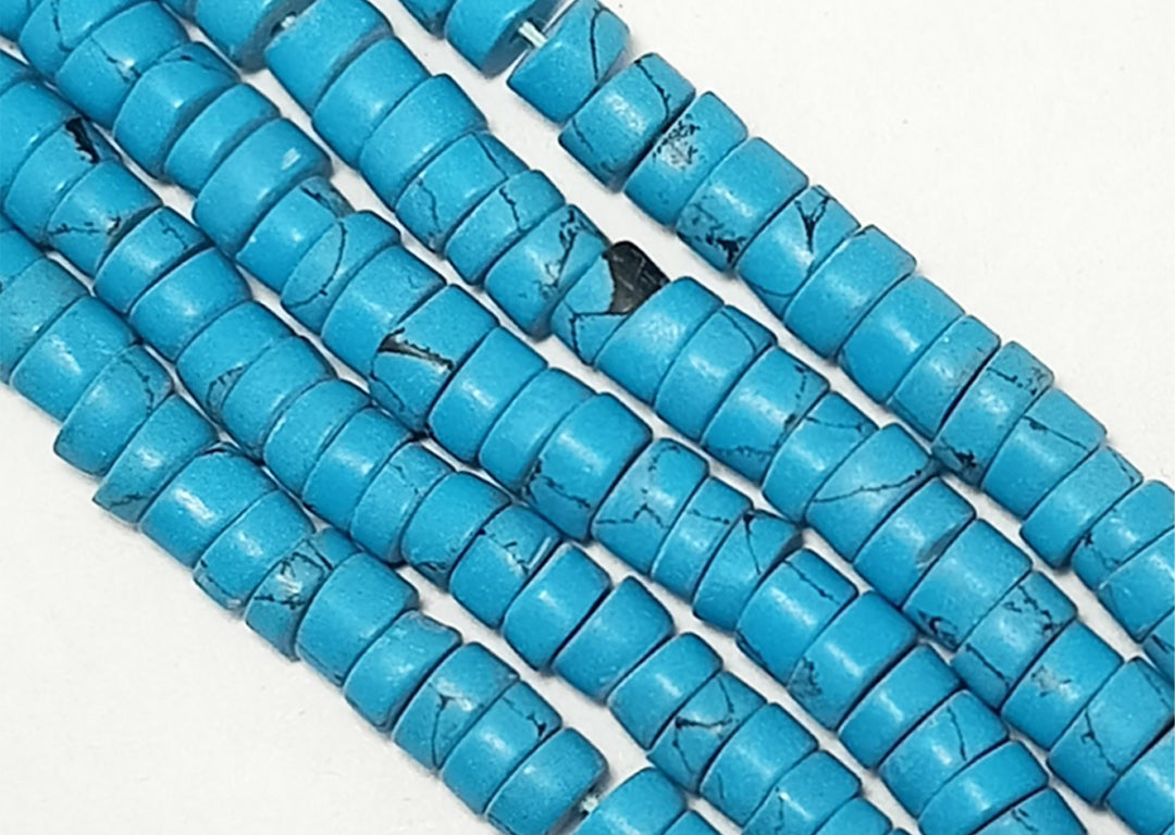 Blue Circular Flat Glass Beads