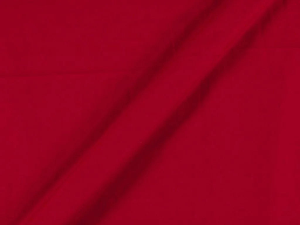 Bright Red Plain Butter Crepe Fabric (Wholesale)