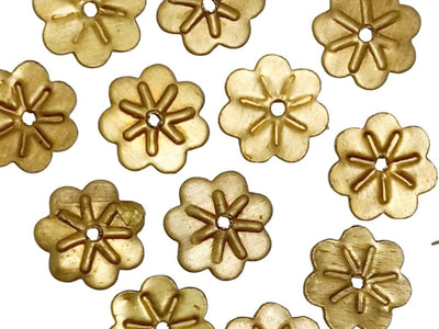 Bright Golden Flower Shaped Metal Sequins