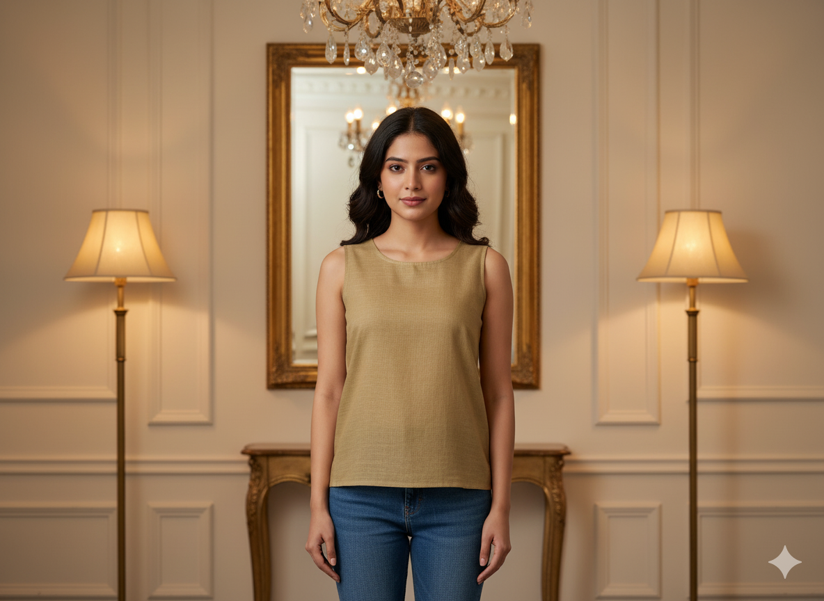 टॉर्टिला ब्राउन प्लेन ग्लेज्ड कॉटन फ़ैब्रिक (थोक)