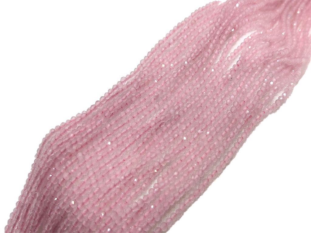 Pink Transparent Spherical Crystal Beads (Wholesale)