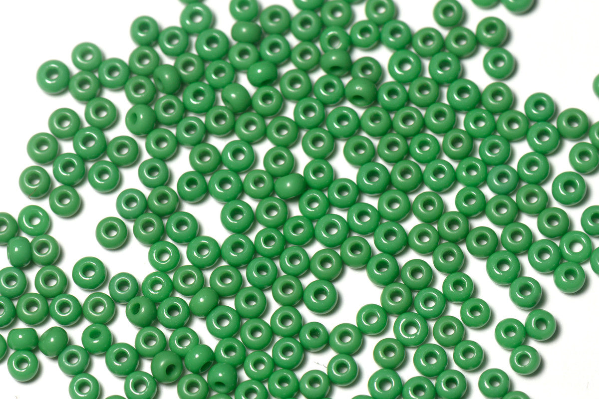 Cool Green Opaque Preciosa Seeds Beads