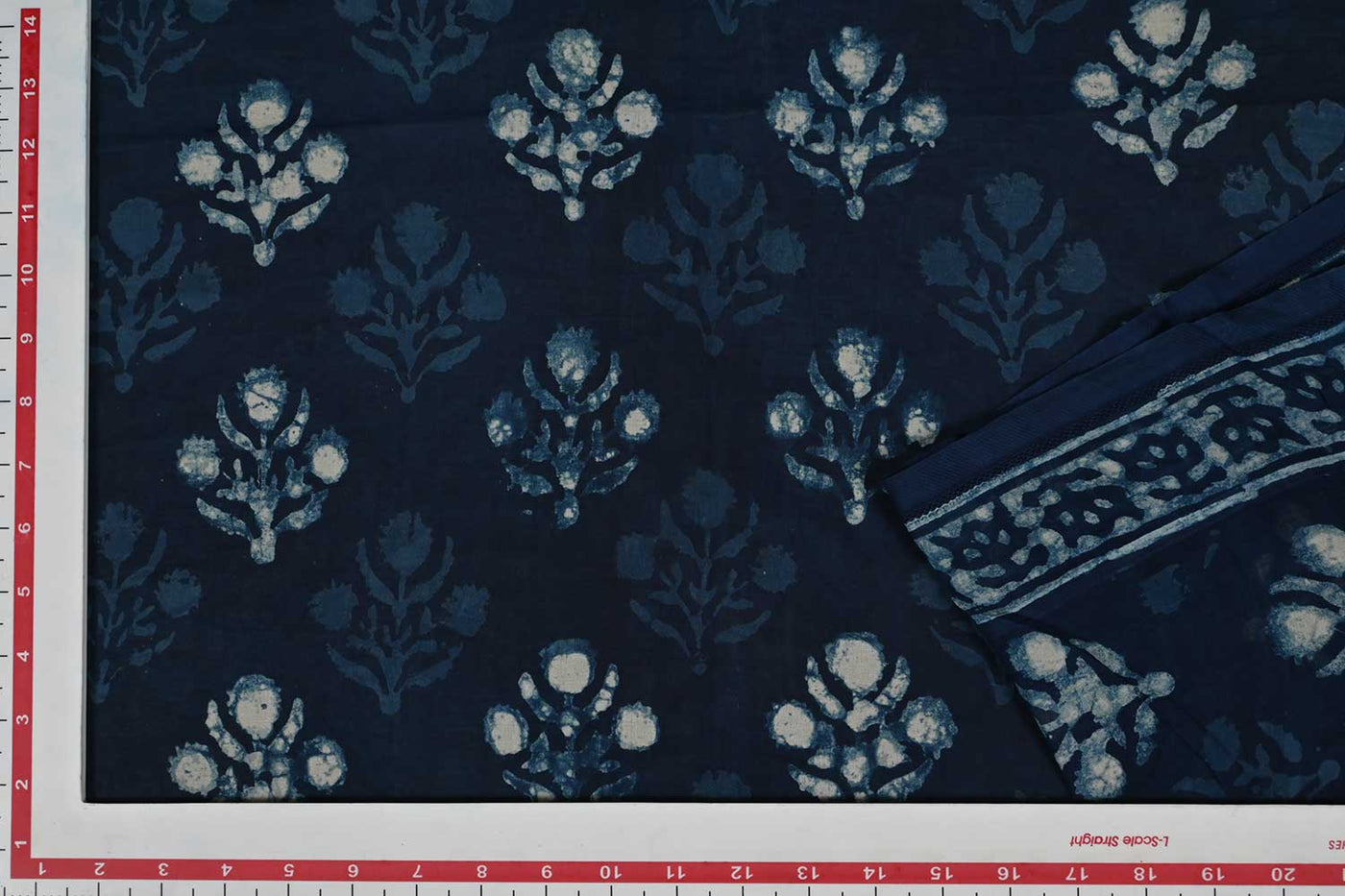 Blue & White Traditional Cotton Fabric