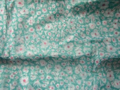 Sky Blue Floral Digital Printed Liquid Organza Fabric