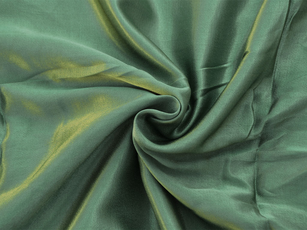 Pista Green Plain Pure Viscose Gaji Silk Fabric (Wholesale)