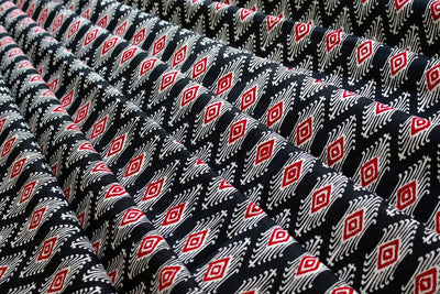 Black And Red Traditional Printed Pure Cotton Fabric