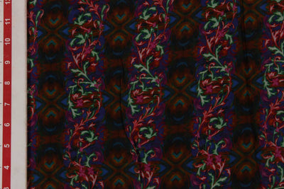 Multicolor Traditional Pattern Sushi Viscose Cotton Fabric