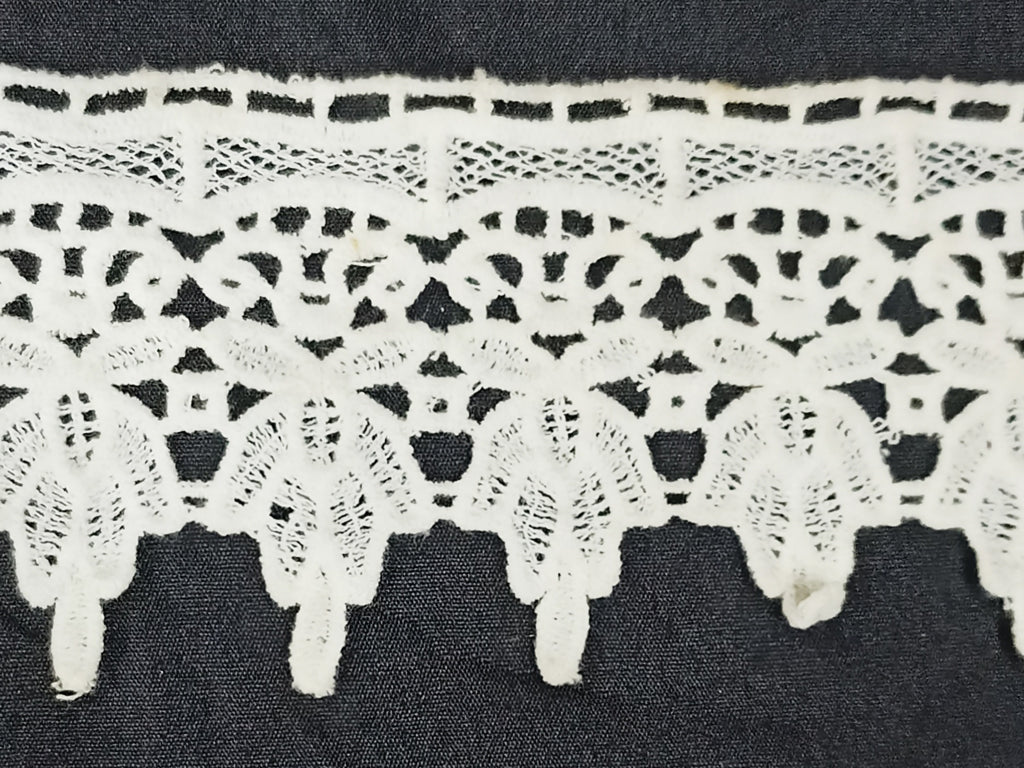 White Dyeable Greige Design LAC Cotton Crochet Laces