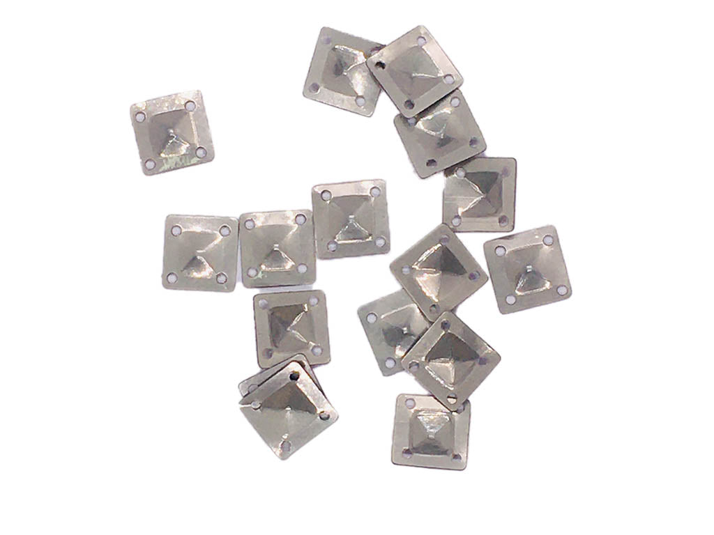 Silver Square 4 Hole Plastic Sequins