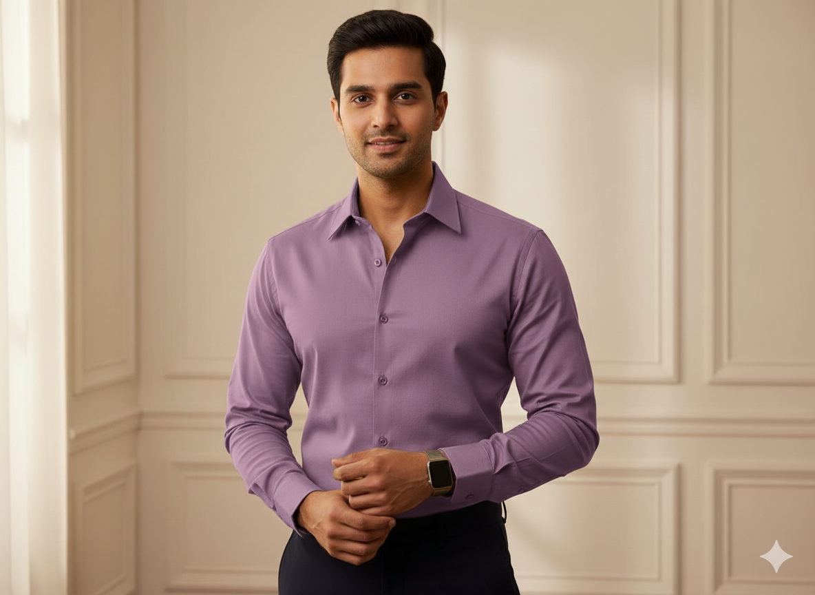 वाइल्ड ऑर्किड गुलाबी सादा ग्लेज्ड कॉटन फ़ैब्रिक (थोक)