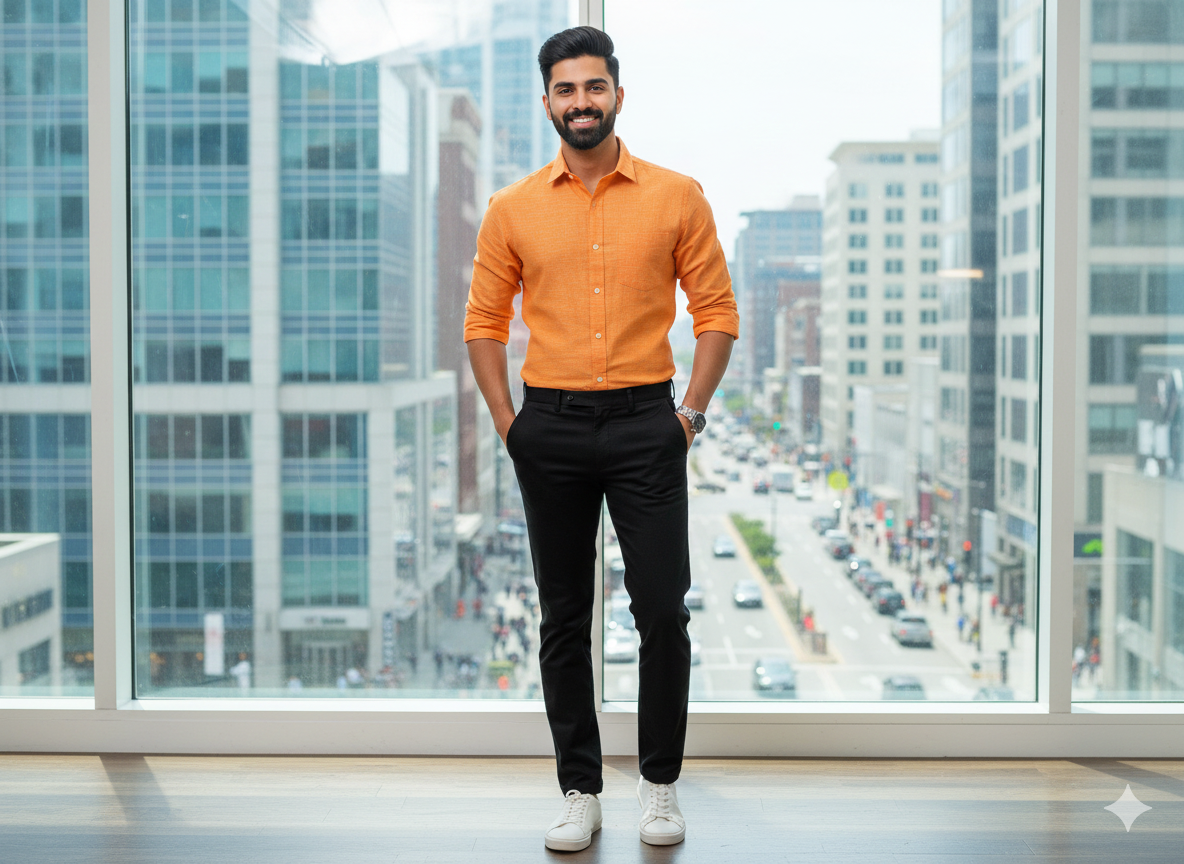 पीच कॉटन लिनन फ़ैब्रिक