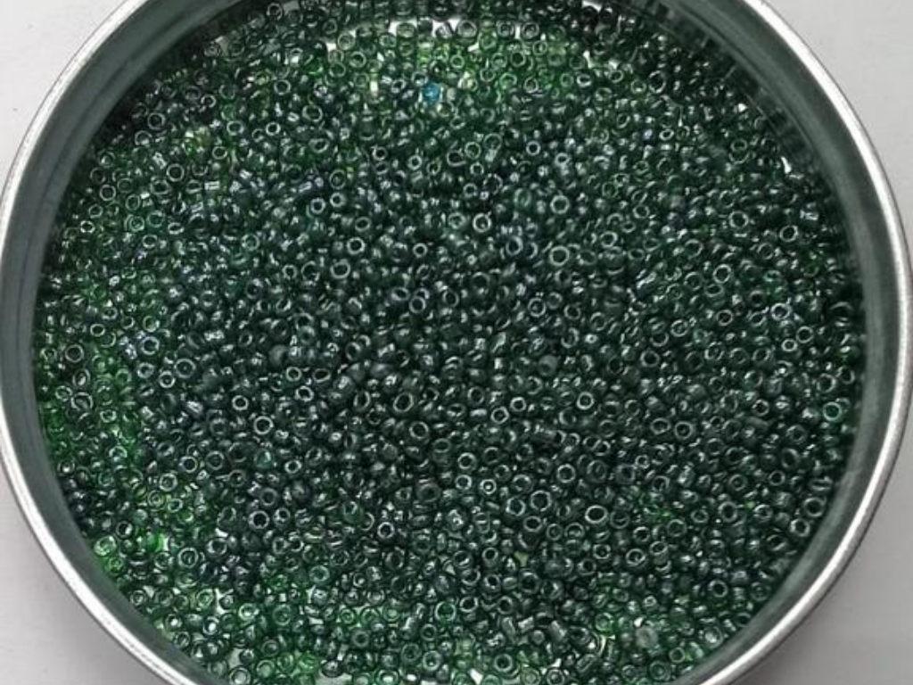 Dark Green Transparent Round Rocaille Glass Seed Beads- 2 mm