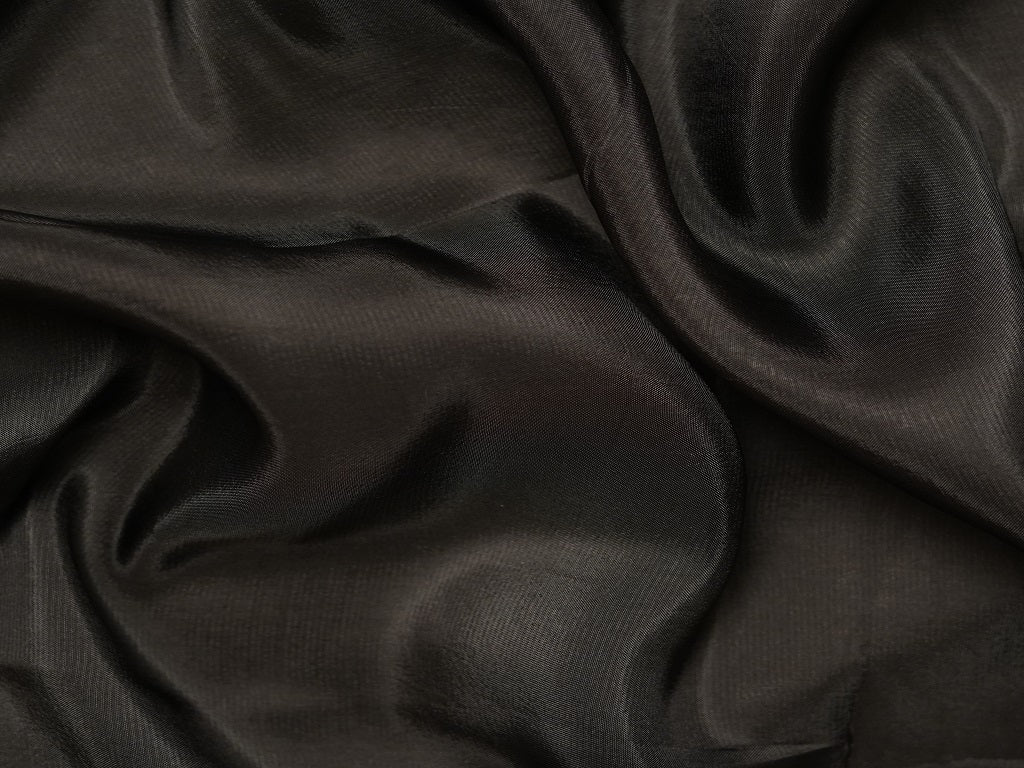 Black Plain Viscose Uppada Silk Fabric (Wholesale)