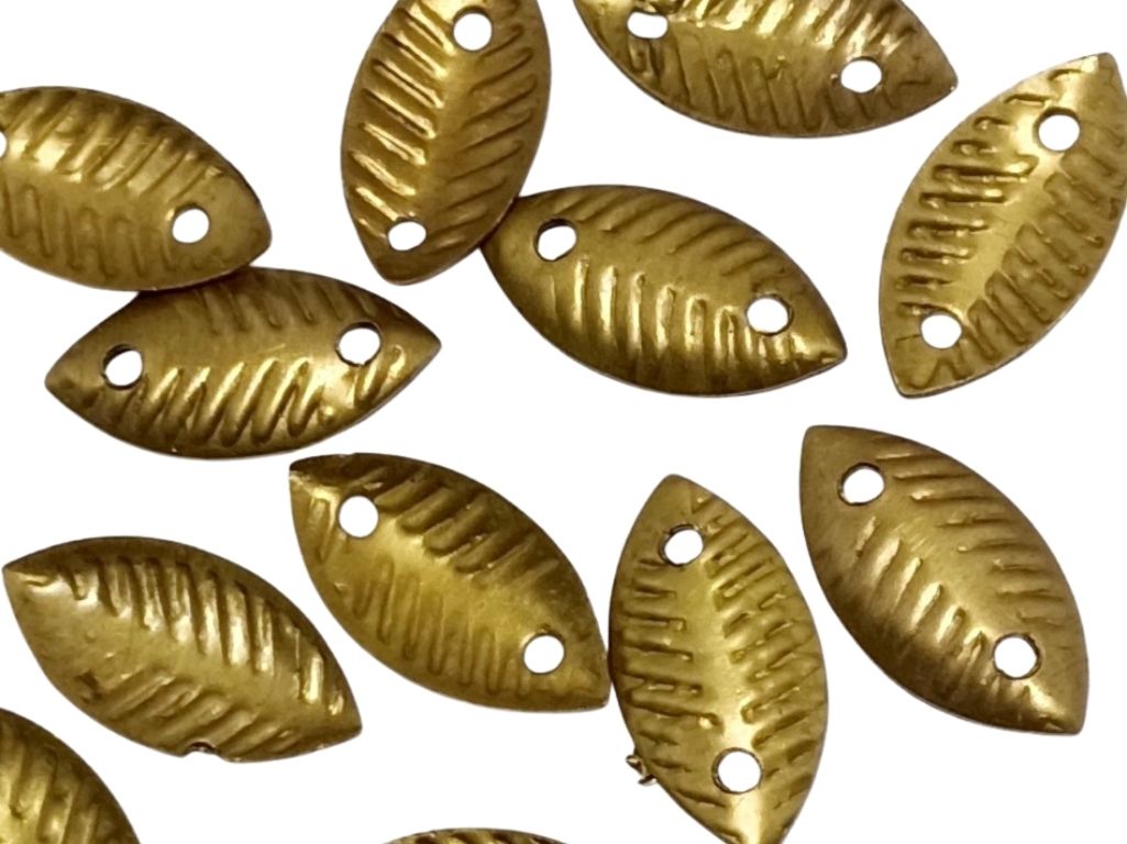 Bright Golden Leaf Shaped Metal Sequins
