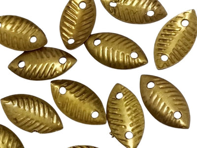 Bright Golden Leaf Shaped Metal Sequins