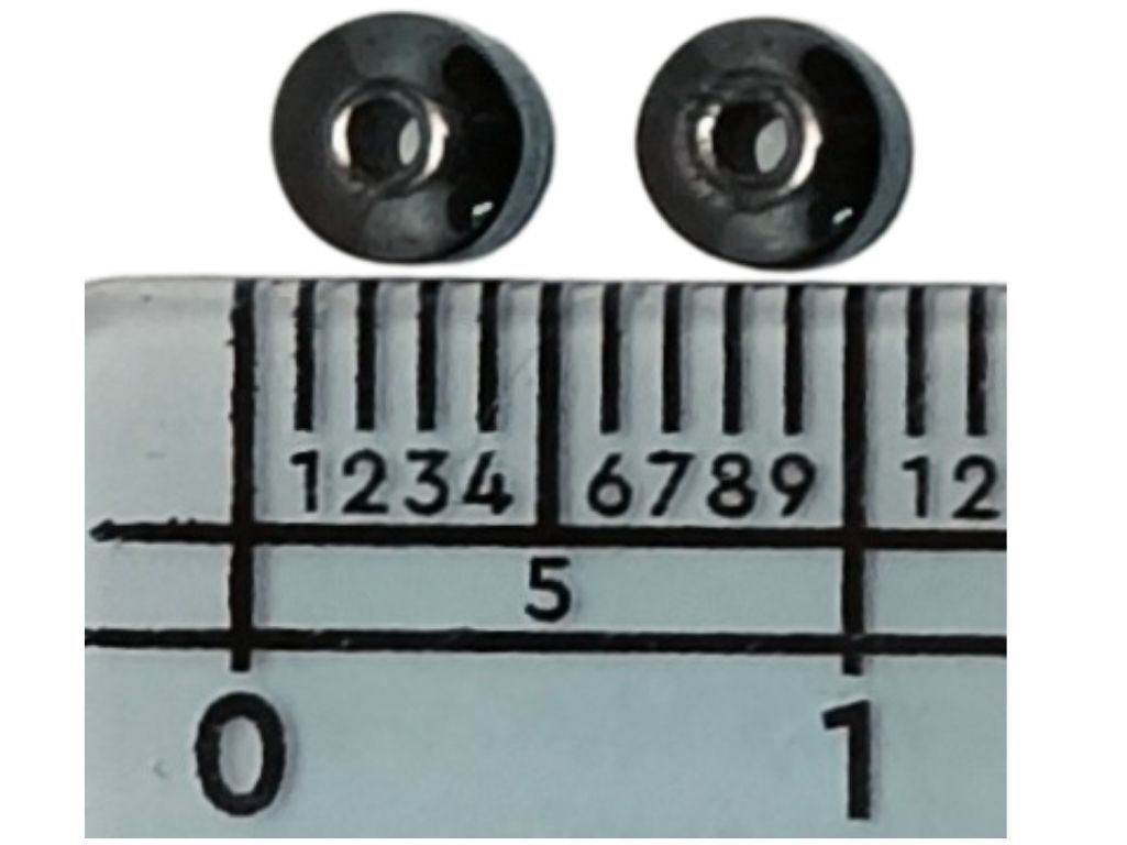 Gun Metal Black Rondelle Shaped Haemetite Metal Beads