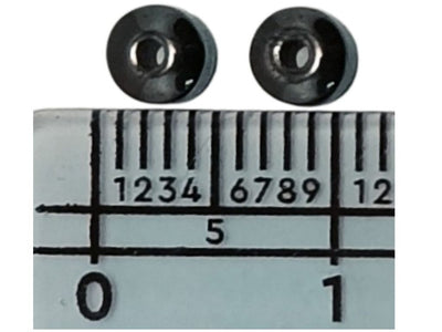 Gun Metal Black Rondelle Shaped Haemetite Metal Beads
