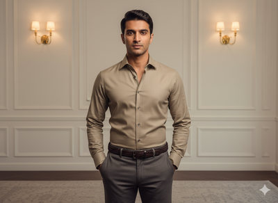 कॉफी ब्राउन सादा ग्लेज्ड कॉटन कपड़ा (थोक)