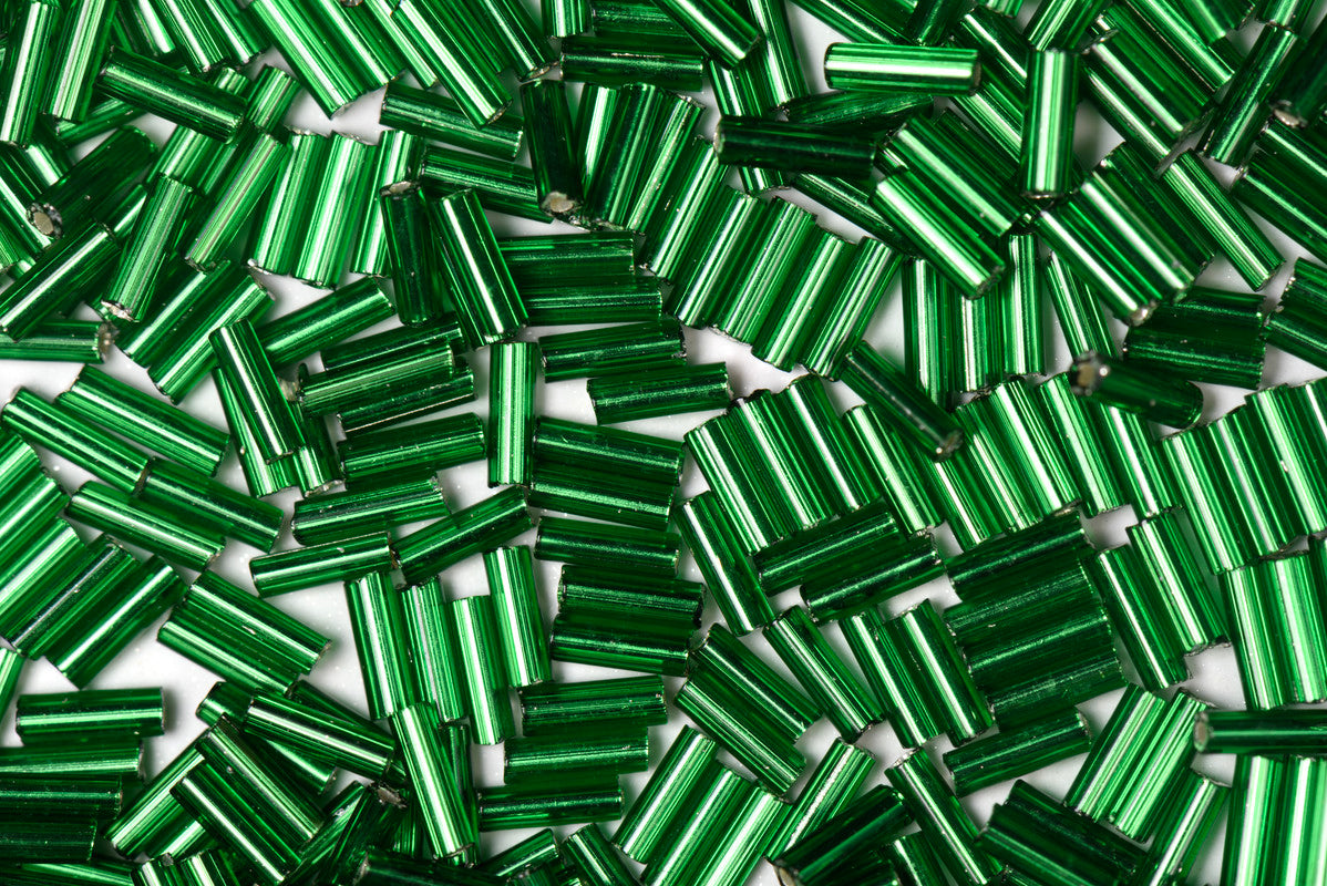 Green Preciosa Macco Tubes Seeds Beads