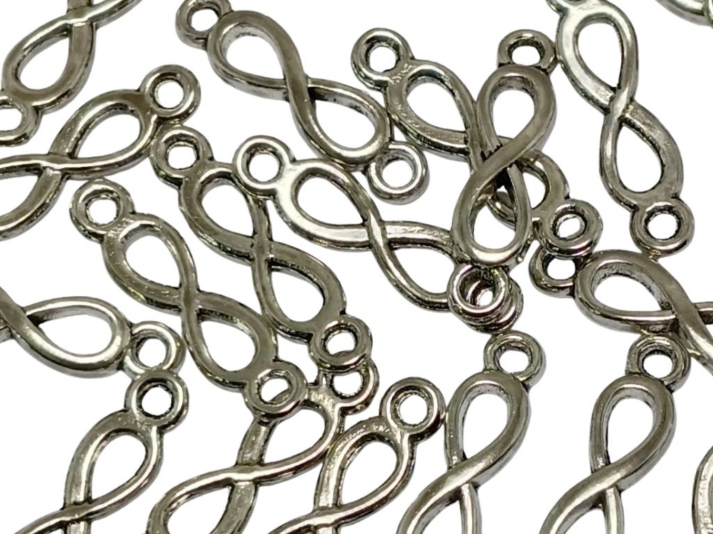 Silver Infinity Shaped Metal Charms