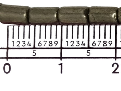 Metallic Silver Tube Glass Beads