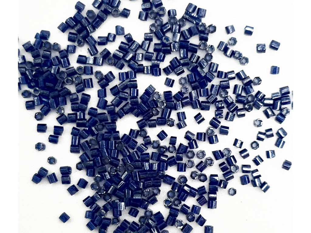 Navy Blue Dyed Opaque Lustre 2 Cut Seed Beads