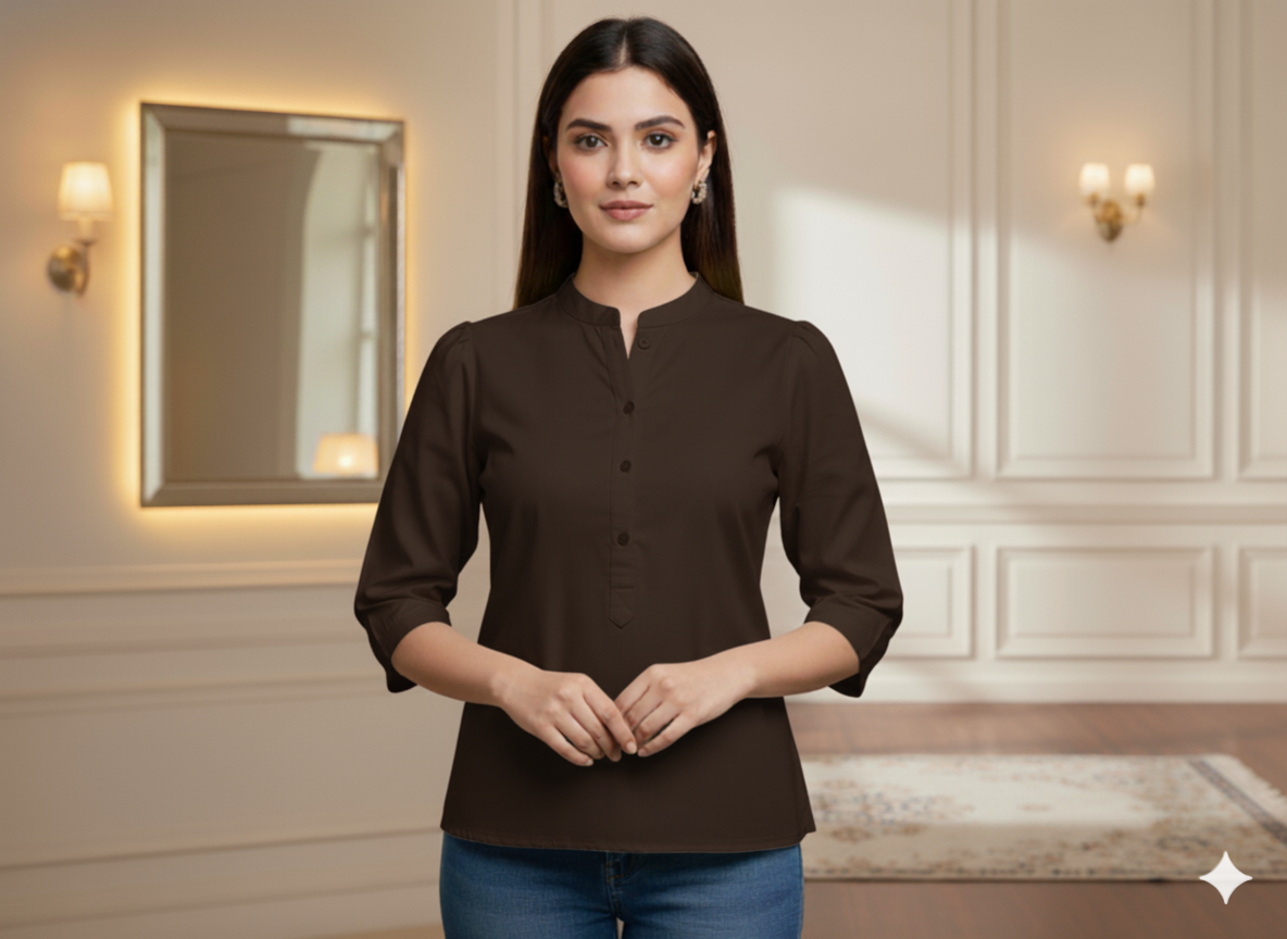 देवदार भूरा सादा चमकीला सूती कपड़ा