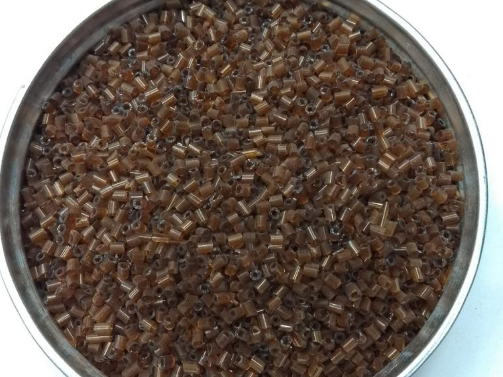 Dull Brown Opaque 2 Cut Glass Seed Beads- 2 mm