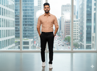 भूरा सादा सूती लिनन कपड़ा