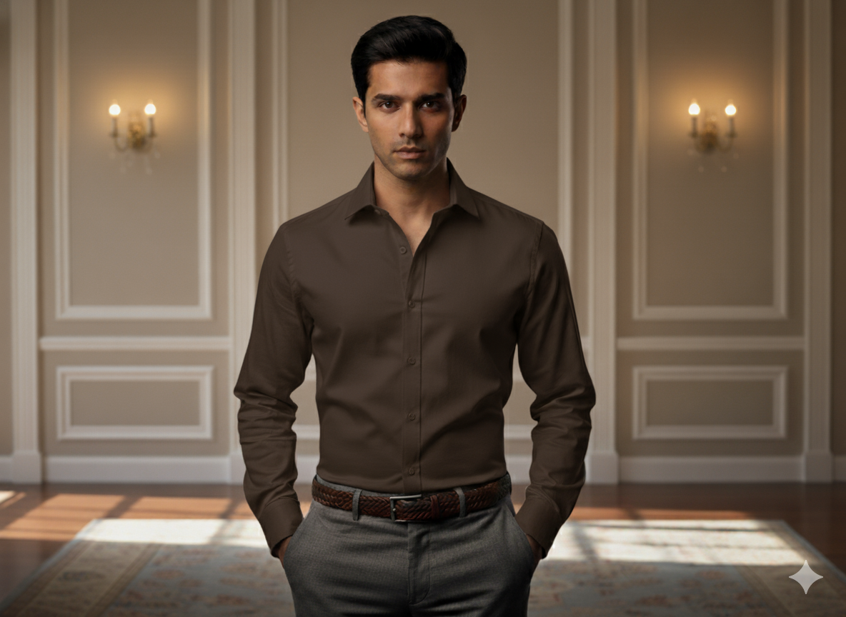 देवदार भूरा सादा चमकता हुआ सूती कपड़ा थोक