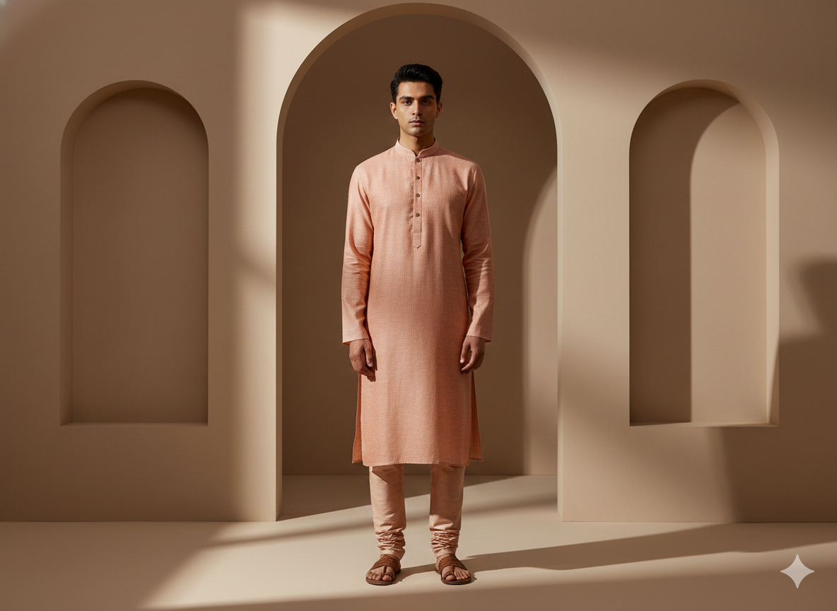 भूरा सादा सूती लिनन कपड़ा