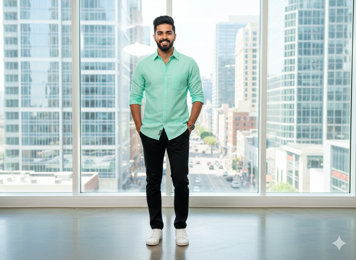 सेलेस्टे ग्रीन कॉटन लिनन फ़ैब्रिक