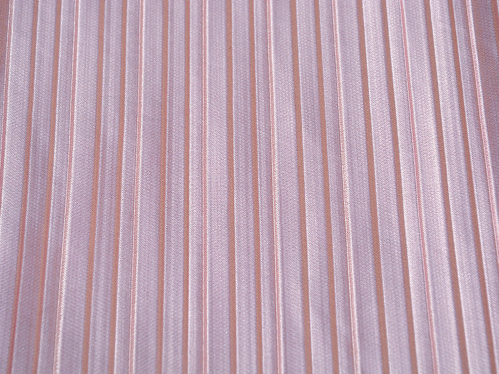 Baby Pink Plain Crushed Pleated Satin Fabric