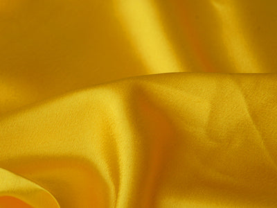 Yellow Plain Moss Satin Fabric