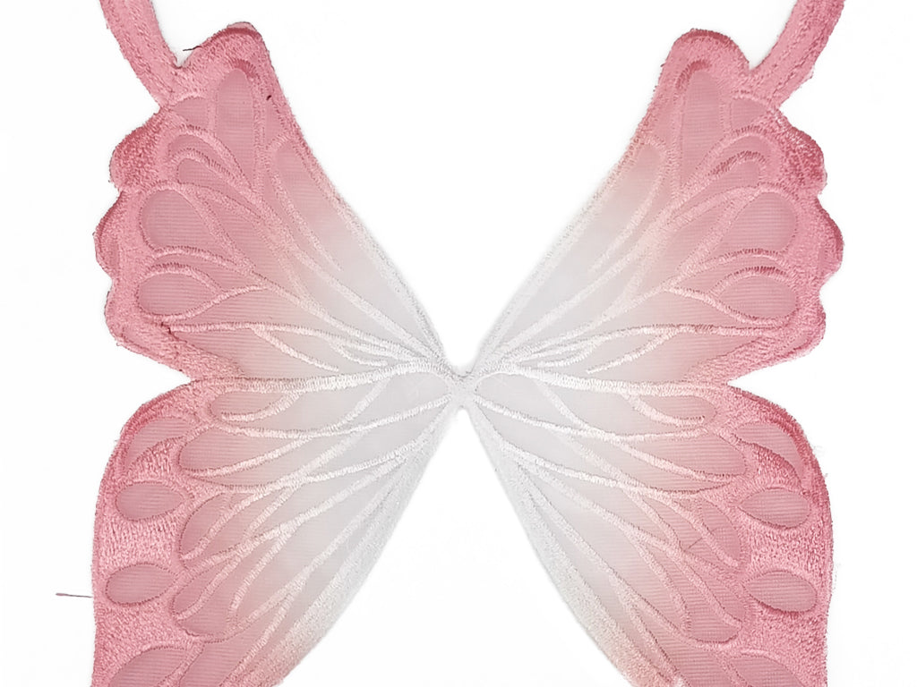 Peach & White Dual Shade Butterfly Threaded Motifis