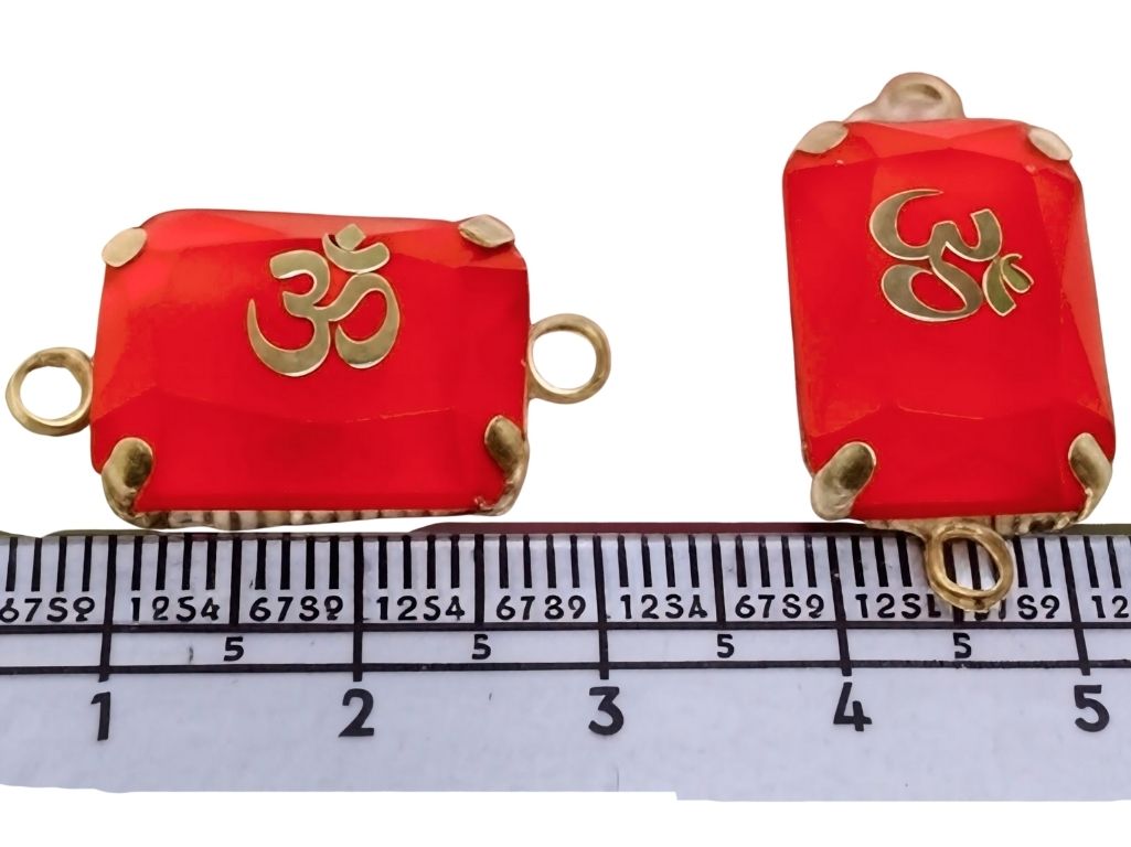 Dark Red OM Metal Charms