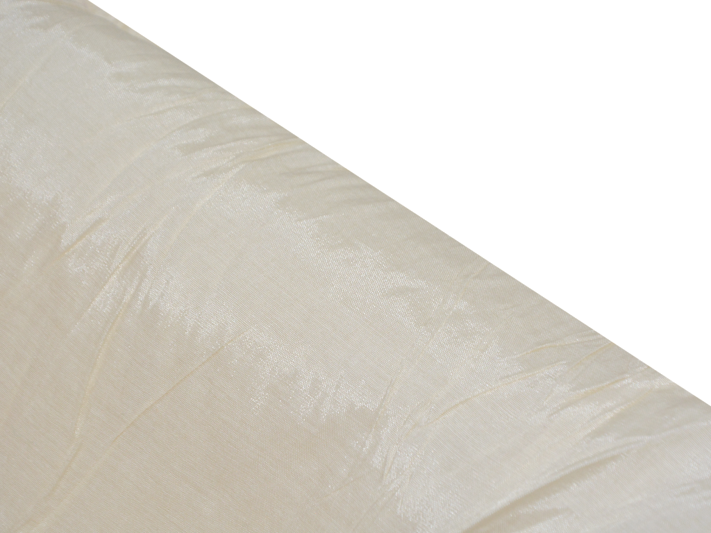 Cream Lustrous Plain Polyester Fabric