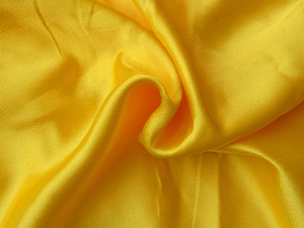 Yellow Plain Moss Satin Fabric