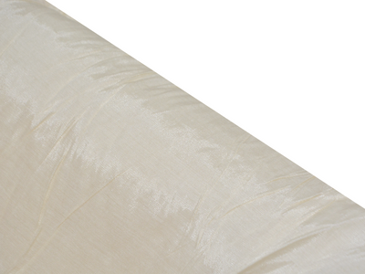 Cream Lustrous Plain Polyester Fabric