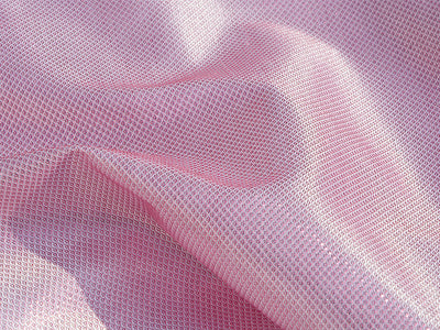 Pink Rainbow Geometric Mesh Shimmer Interlock Bonding Fabric