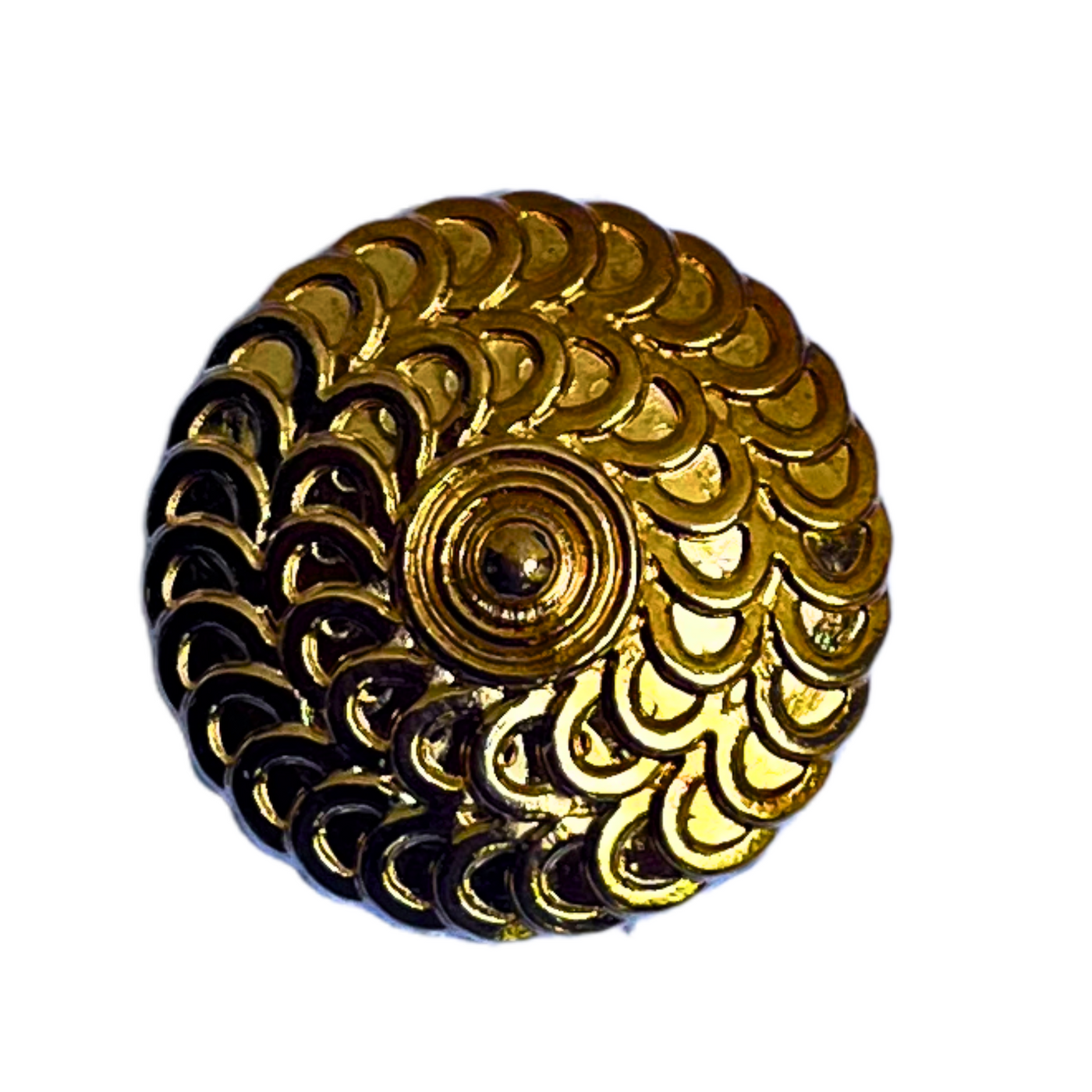 Golden Color Elegant Traditional Designer Round 1 Hole Metal Buttons