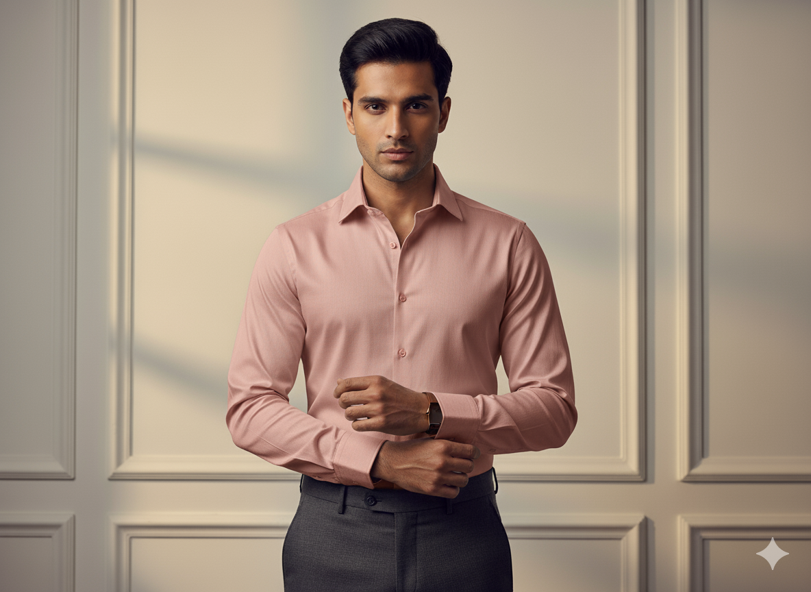 फ्लेमिंगो पिंक प्लेन ग्लेज्ड कॉटन फ़ैब्रिक (थोक)