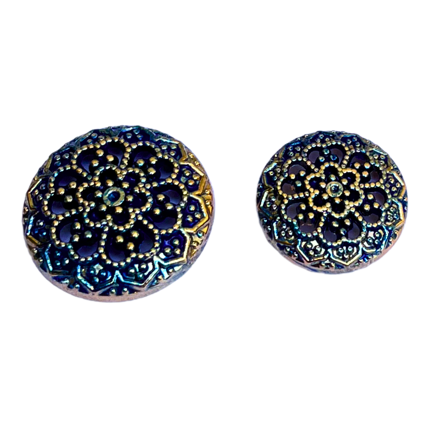 Blue & Golden Designer Metal Buttons