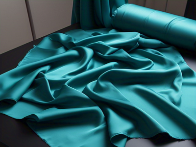 Blooming Turquoise Plain Satin Fabric